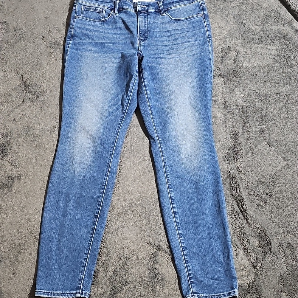 Athleta Sculptek Stretch Cotton Denim Blue Jeans Medium Wash Plus Size 14 - Picture 2 of 11